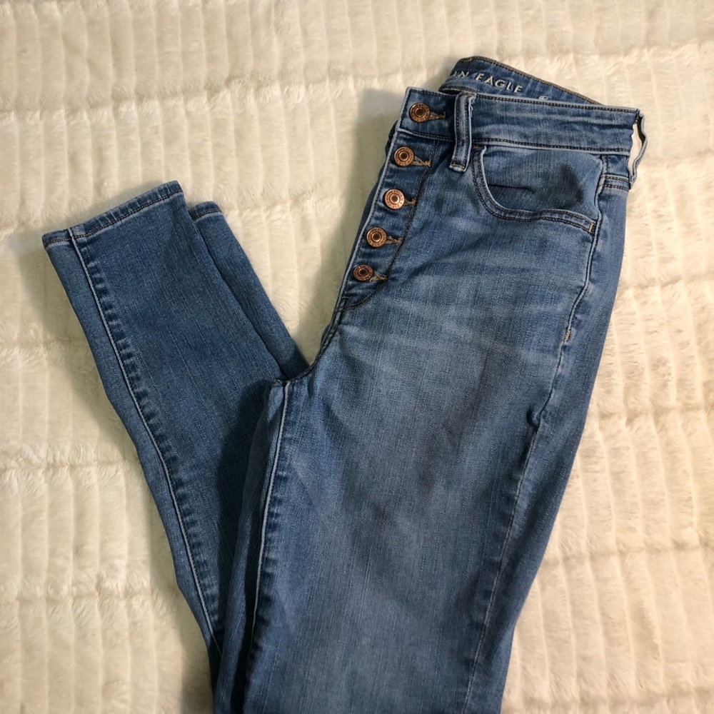 American Eagle Button Fly Skinny Jeans